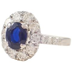 Tiffany & Co. Sapphire Diamond Platinum Ring
