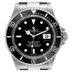 Rolex Submariner Date Black Dial Steel Mens Watch 16610