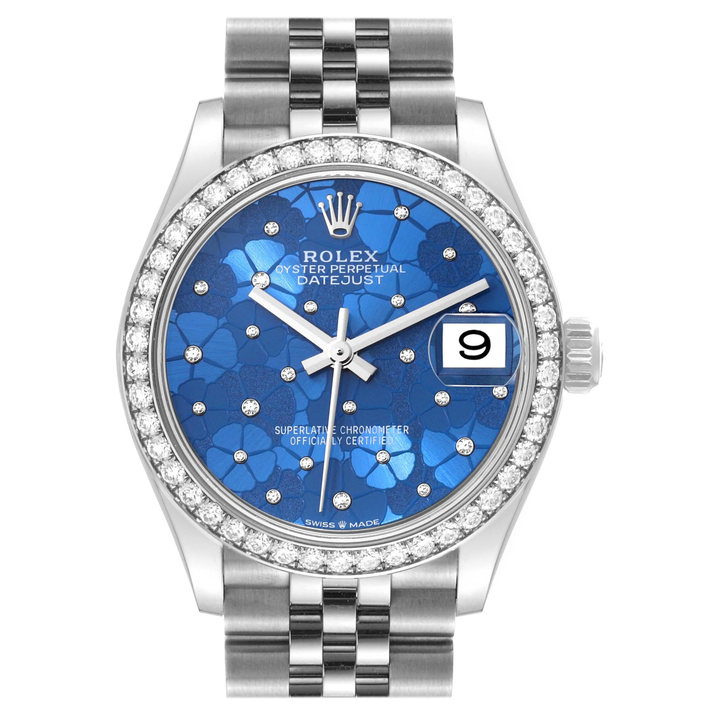 Rolex Datejust 31 Steel White Gold Diamond Ladies Watch 278384 Unworn For Sale