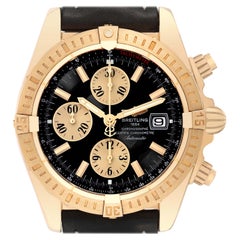 Used Breitling Chronomat Evolution Yellow Gold Mens Watch K13356 Box Papers
