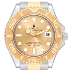 Used Rolex Yachtmaster Steel Yellow Gold Champagne Dial Mens Watch 16623