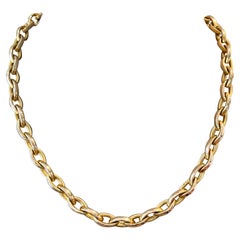 Italienische 18 K Rose Gold Link Halskette