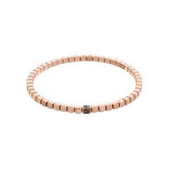 Quadro-Würfelarmband mit schwarzen Diamanten und 18 Karat Roségold, (groß)