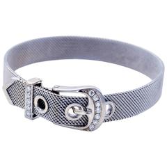 Diamonds Gold Belt Buckle Bracelet 9