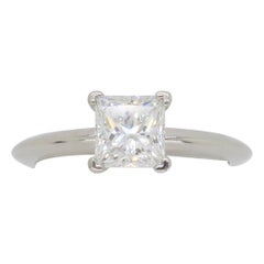 Tiffany & Co. Solitär-Diamantring im Prinzessinnenschliff mit lupenreinem Diamant
