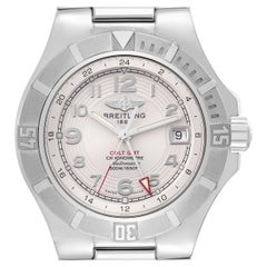 Breitling Colt GMT Silver Dial Automatic Steel Mens Watch A32370 Box Papers