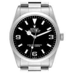 Rolex Explorer I Cadran noir Montre homme en acier 14270 Papers