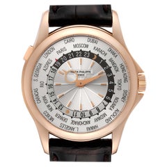 Used Patek Philippe World Time Complications Rose Gold Mens Watch 5130