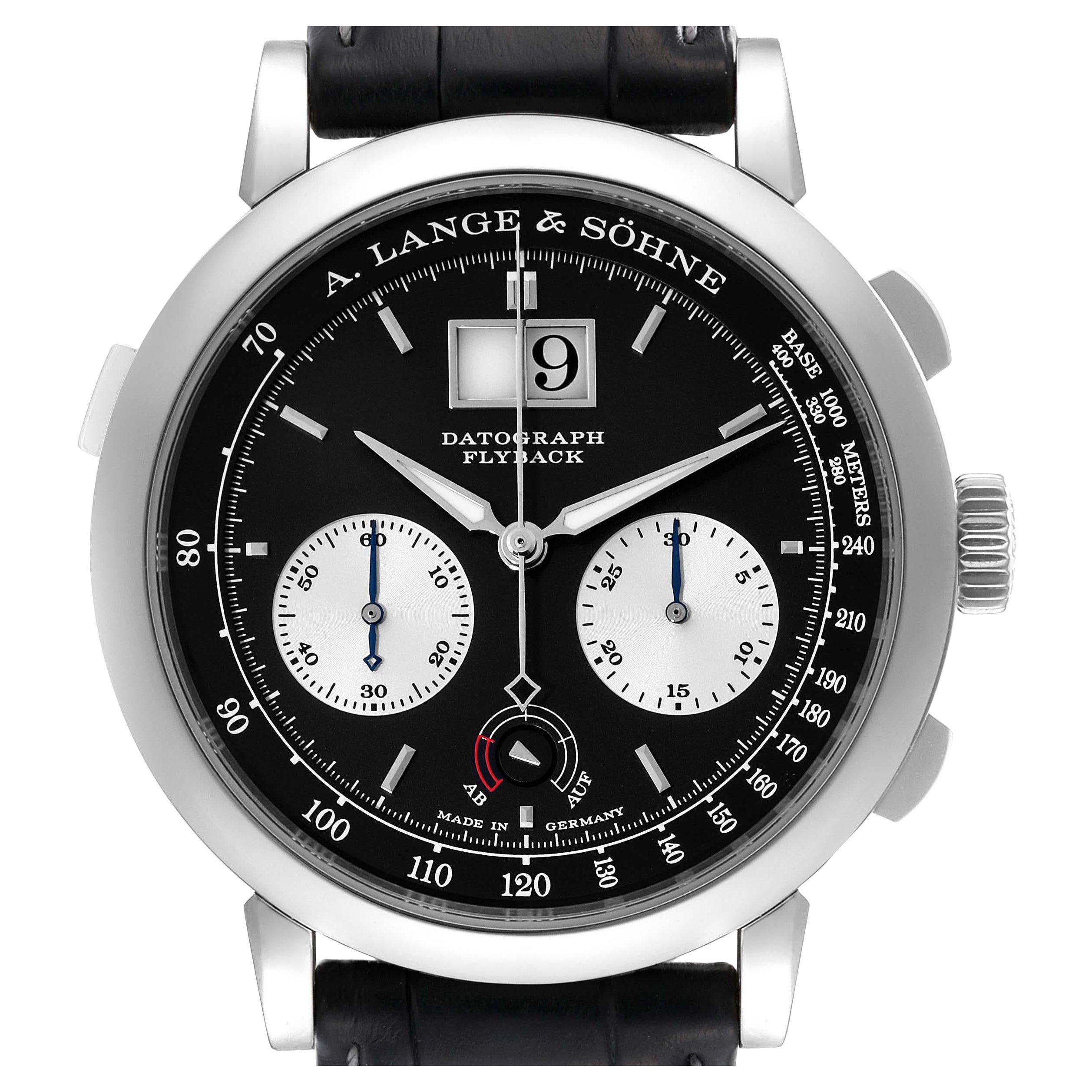 A. Lange and Sohne Datograph Up/Down Platinum Mens Watch 405.035 Box Papers For Sale