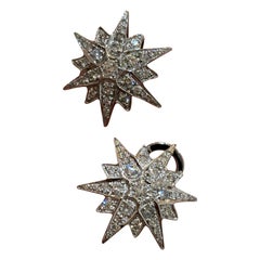 Used Star Shaped Diamond and Gold Studs