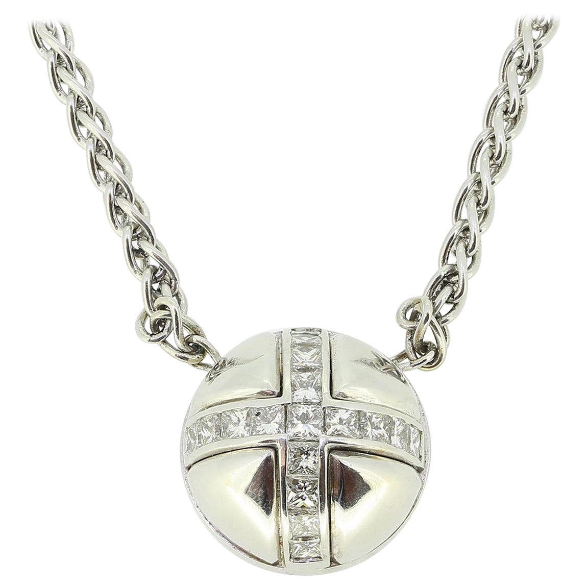 Garrard Diamond Pendant Necklace For Sale