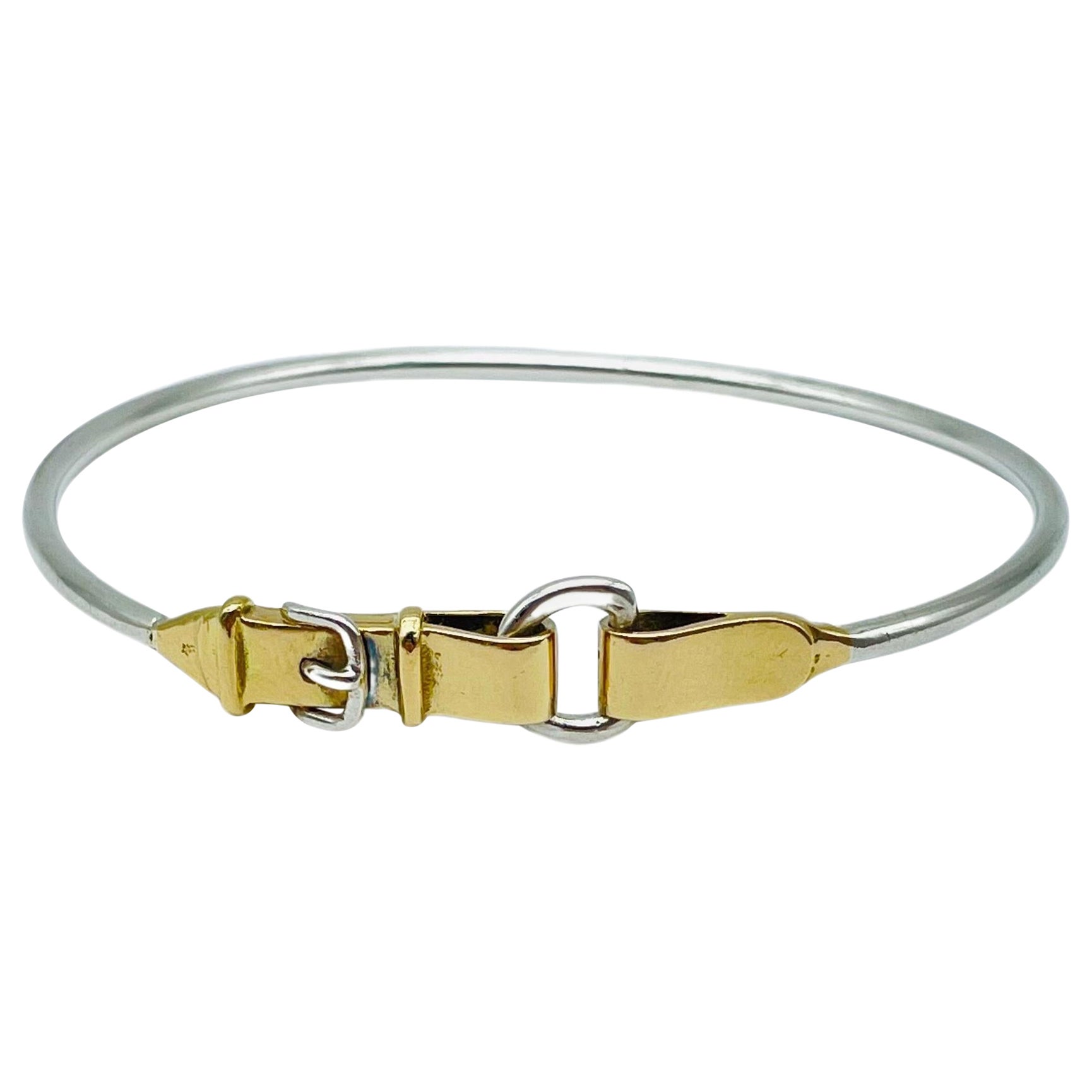 Hermes vintage Bracelet in belt optic For Sale