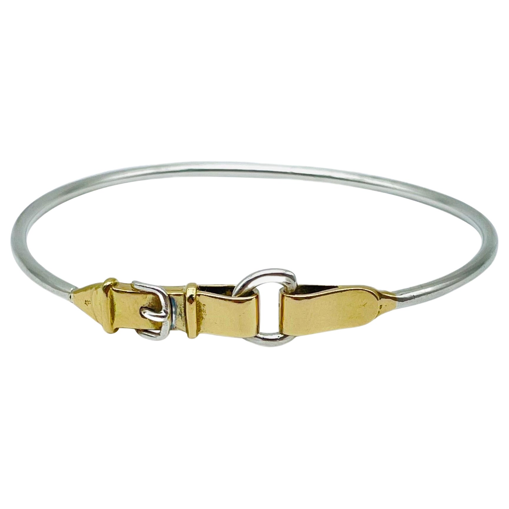 Hermes vintage Bracelet in belt optic