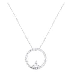 Collier en or blanc 14 carats avec diamants 0,25 carat