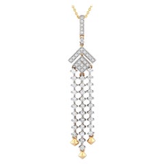 Collier en or jaune 14 carats avec diamants 0,50 carat