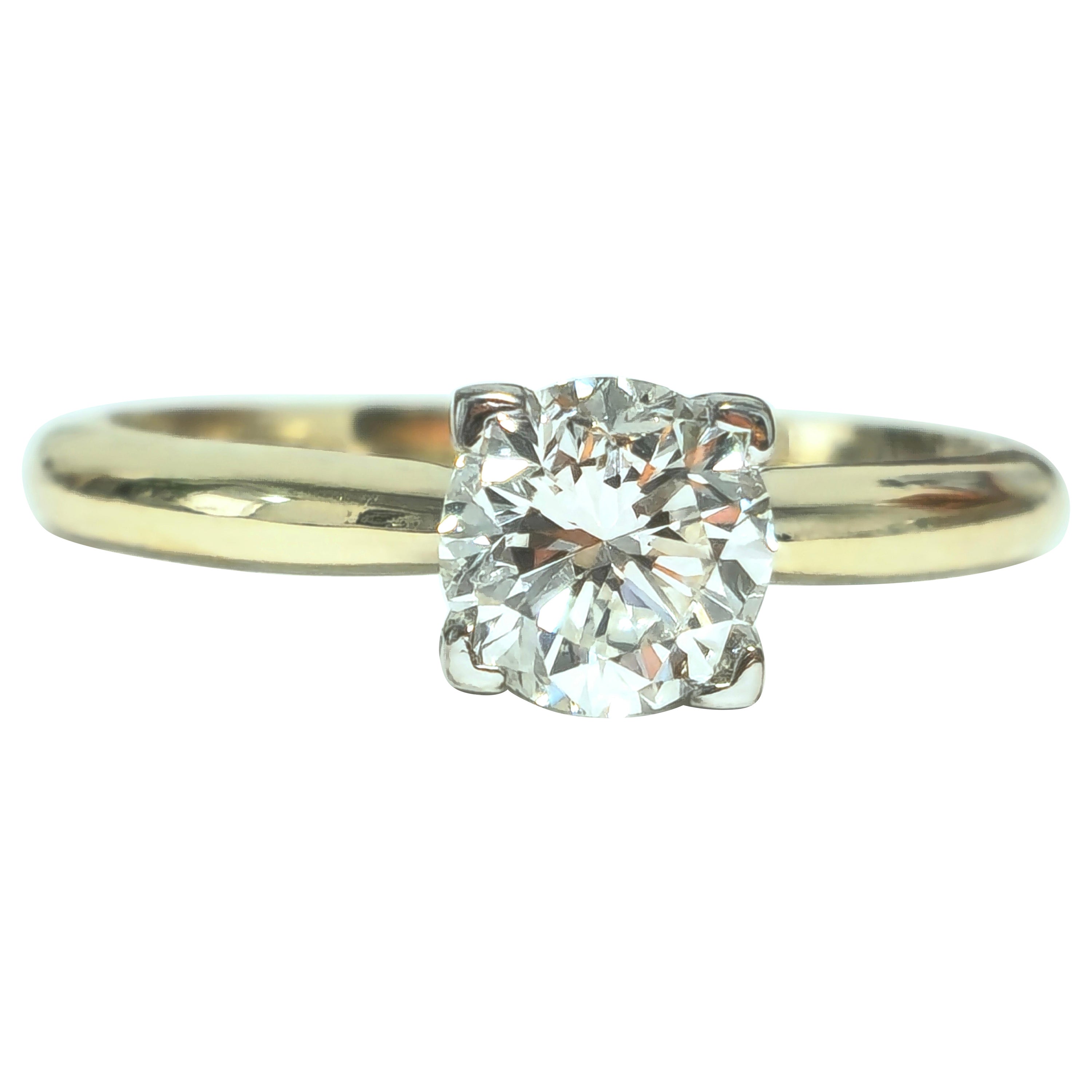 1.07 Carat Natural Diamond Engagement Solitaire Ring  For Sale