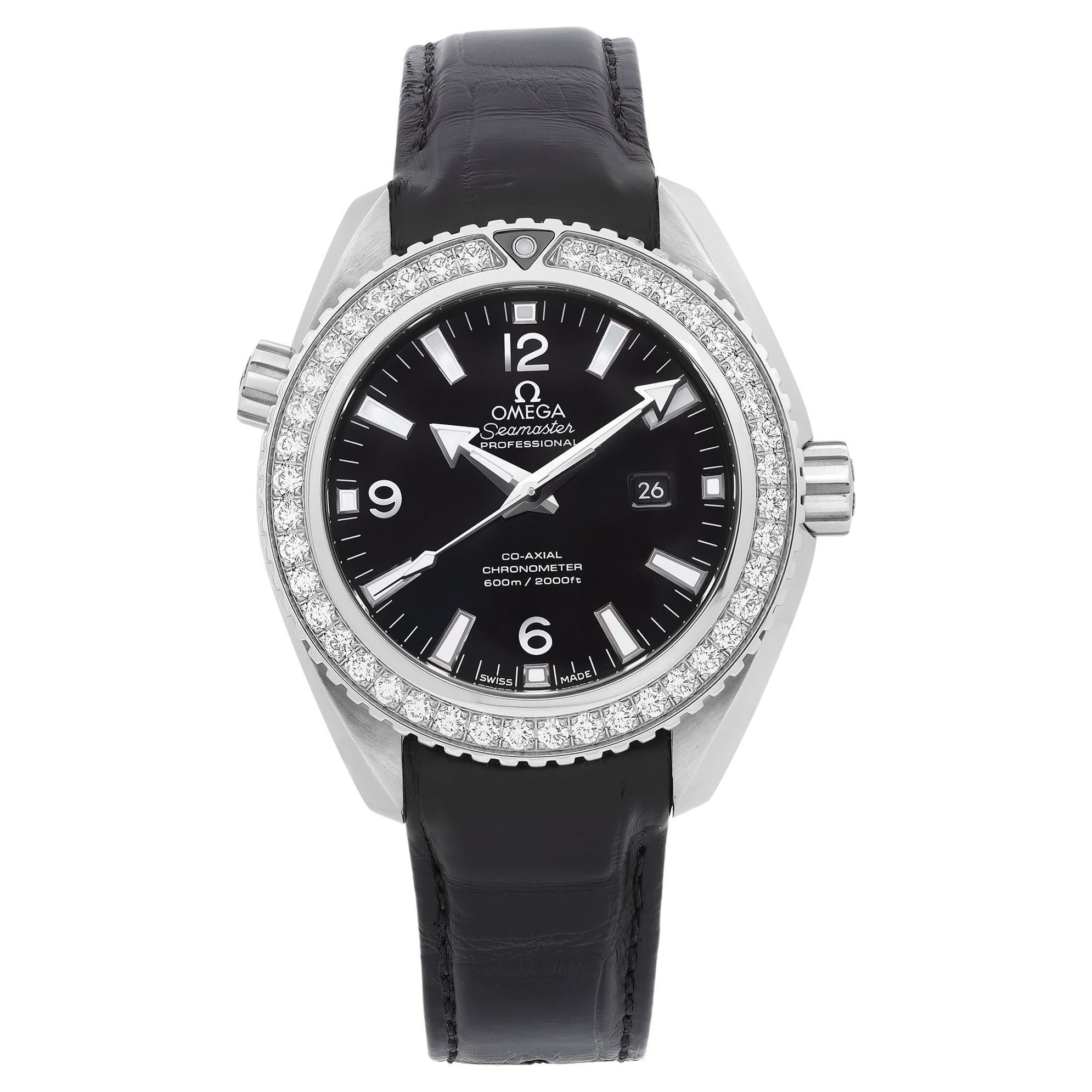 Omega Seamaster 38mm Stahl Schwarzes Zifferblatt Diamant Unisex-Uhr 232.18.38.20.01.001