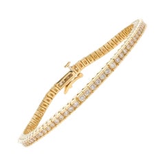Bracciale tennis con diamanti in oro giallo da 7 1/4" - 14k Brillante rotondo 2.50ctw