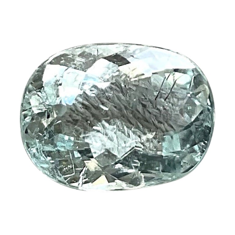 Pierre précieuse naturelle de tourmaline Paraiba de 3,96 carats de taille ovale pour la bijouterie fine