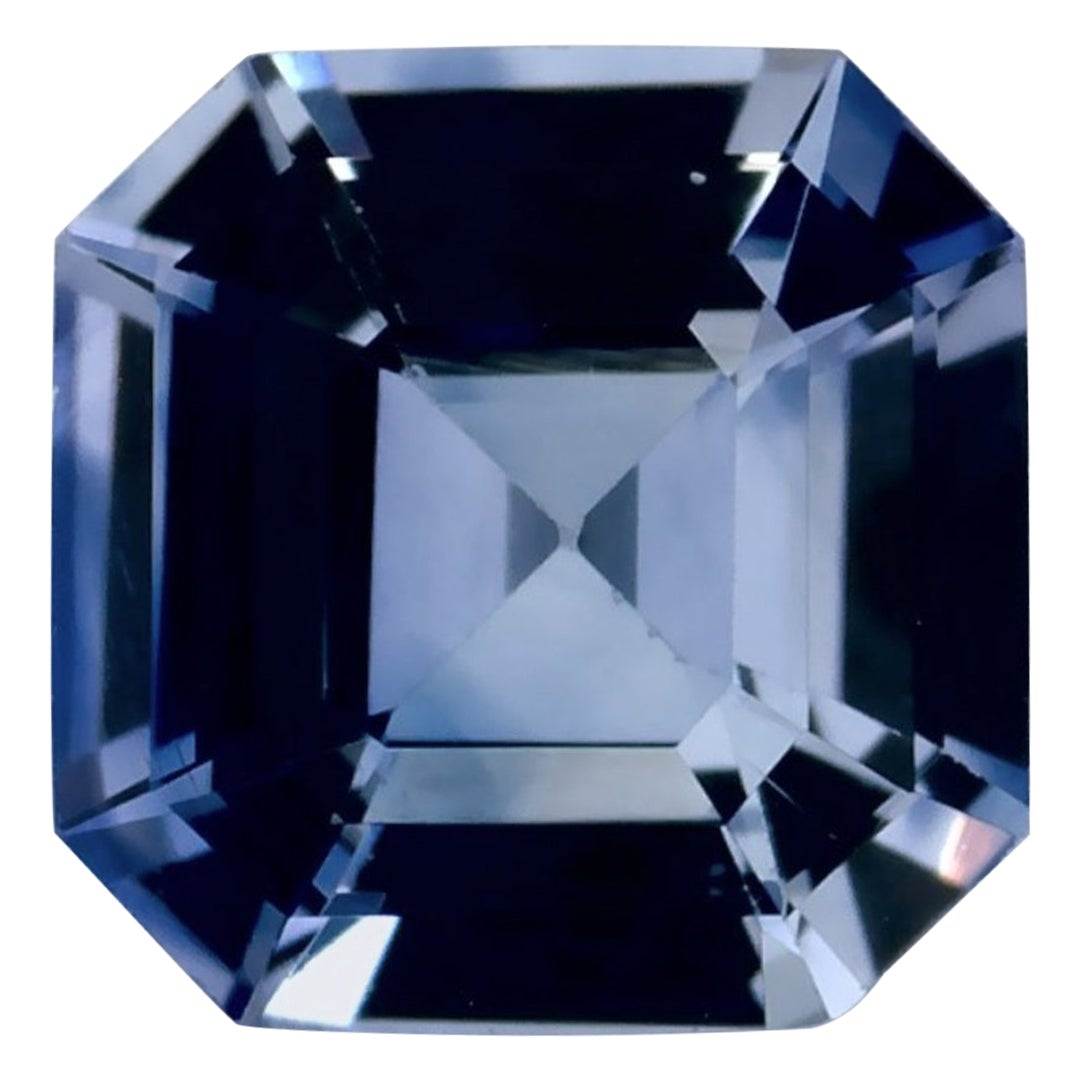 Pierre précieuse taille octogonale saphir bleu 1,01 carat en vente
