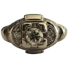 Mid-Century Diamond Engagement Ring 