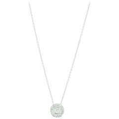 0.42 Carat Diamond 18k white Gold Necklace Pendant