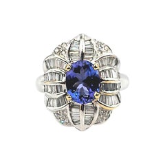 3.38 ct Tanzanite & Diamond Ring