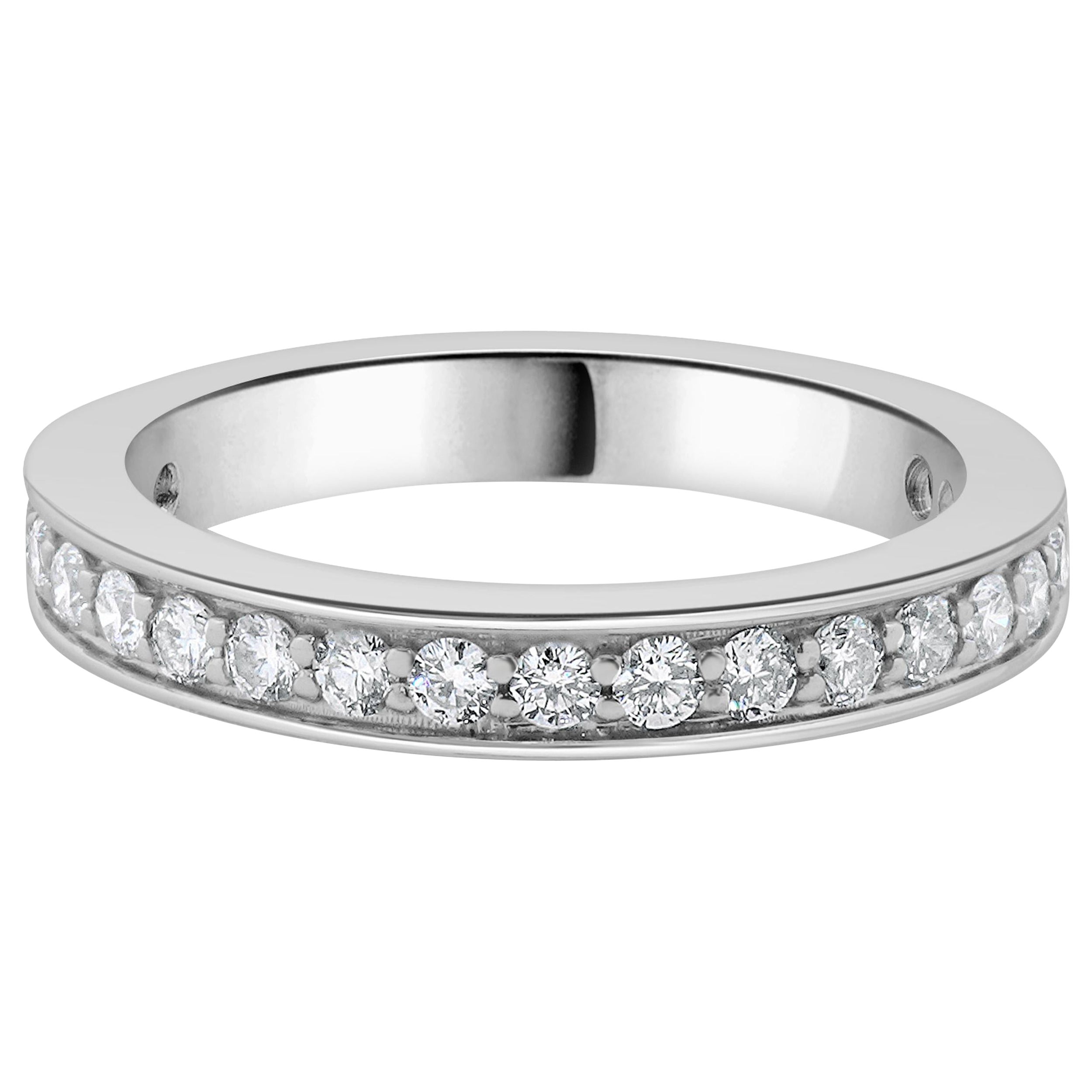 14 Karat White Gold Channel Set Diamond Eternity Band