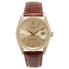 Rolex Yellow Gold Oyster Perpetual Date Wristwatch 1