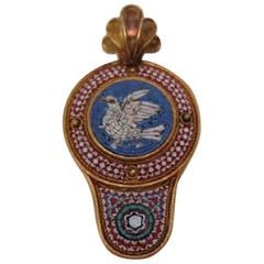 1860 Victorian Micro Mosaic Gold Pendant 7