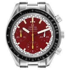 Omega Speedmaster Schumacher Stahl-Herrenuhr mit rotem Zifferblatt 3510.61.00