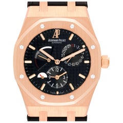 Audemars Piguet Royal Oak Dual Time Rose Gold Mens Watch 26120OR