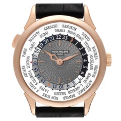 Used Patek Philippe World Time Complications Rose Gold Mens Watch 5230