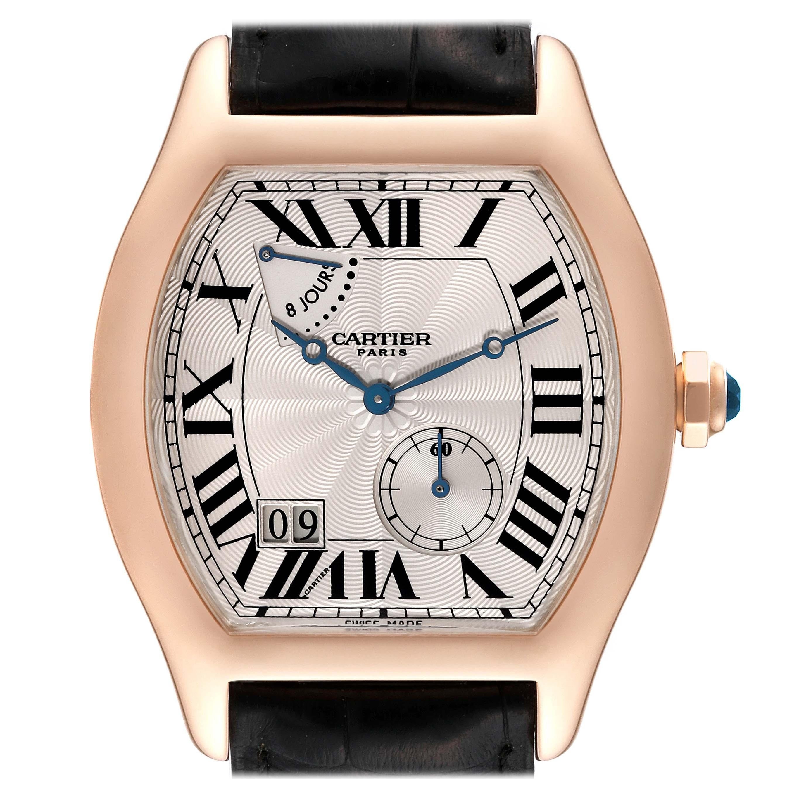 Cartier Tortue Privee Rose Gold 8 Day Power Reserve Mens Watch W1545851 For Sale