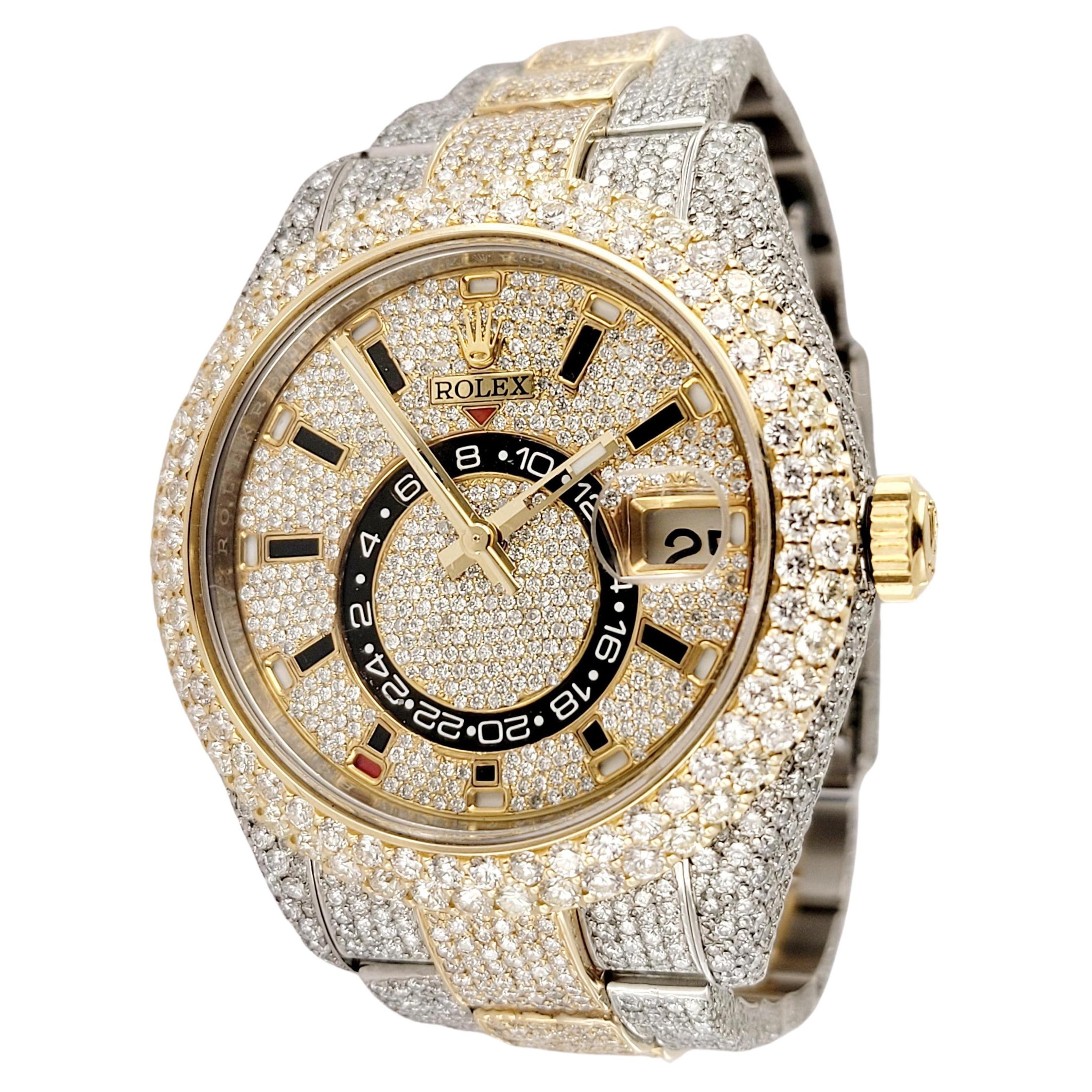 Rolex Sky-Dweller  Montre en deux tons avec diamants en vente