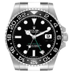 Rolex GMT Master II Black Dial Green Hand Steel Mens Watch 116710 Box Card