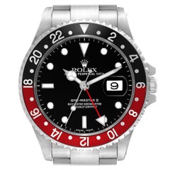 Rolex GMT Master II Black Red Coke Bezel Steel Mens Watch 16710 Box Papers