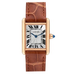 Used Cartier Tank Louis Rose Gold Mechanical Ladies Watch WGTA0010