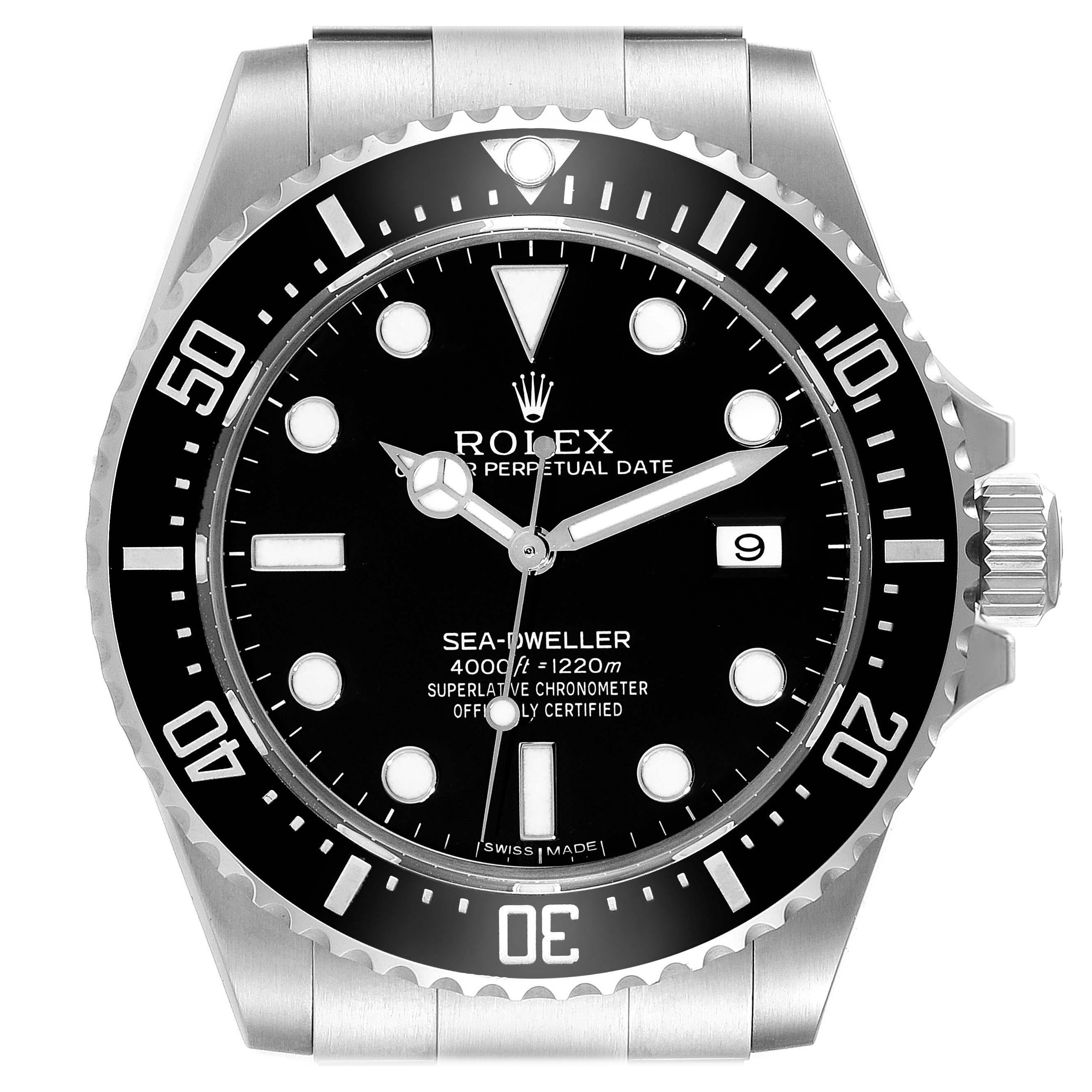 Rolex Seadweller 4000 Black Dial Automatic Steel Mens Watch 116600 en vente