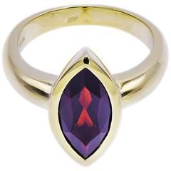 Marquise Red Garnet Ring in Gold 
