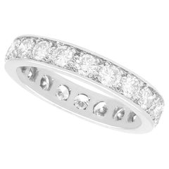 Antique 1.28Ct Diamond and 18k White Gold Full Eternity Ring