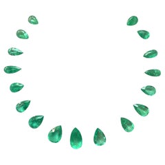26.34 carats Colombian Emerald Pear Cut Stone Top Quality Layout Natural Gem