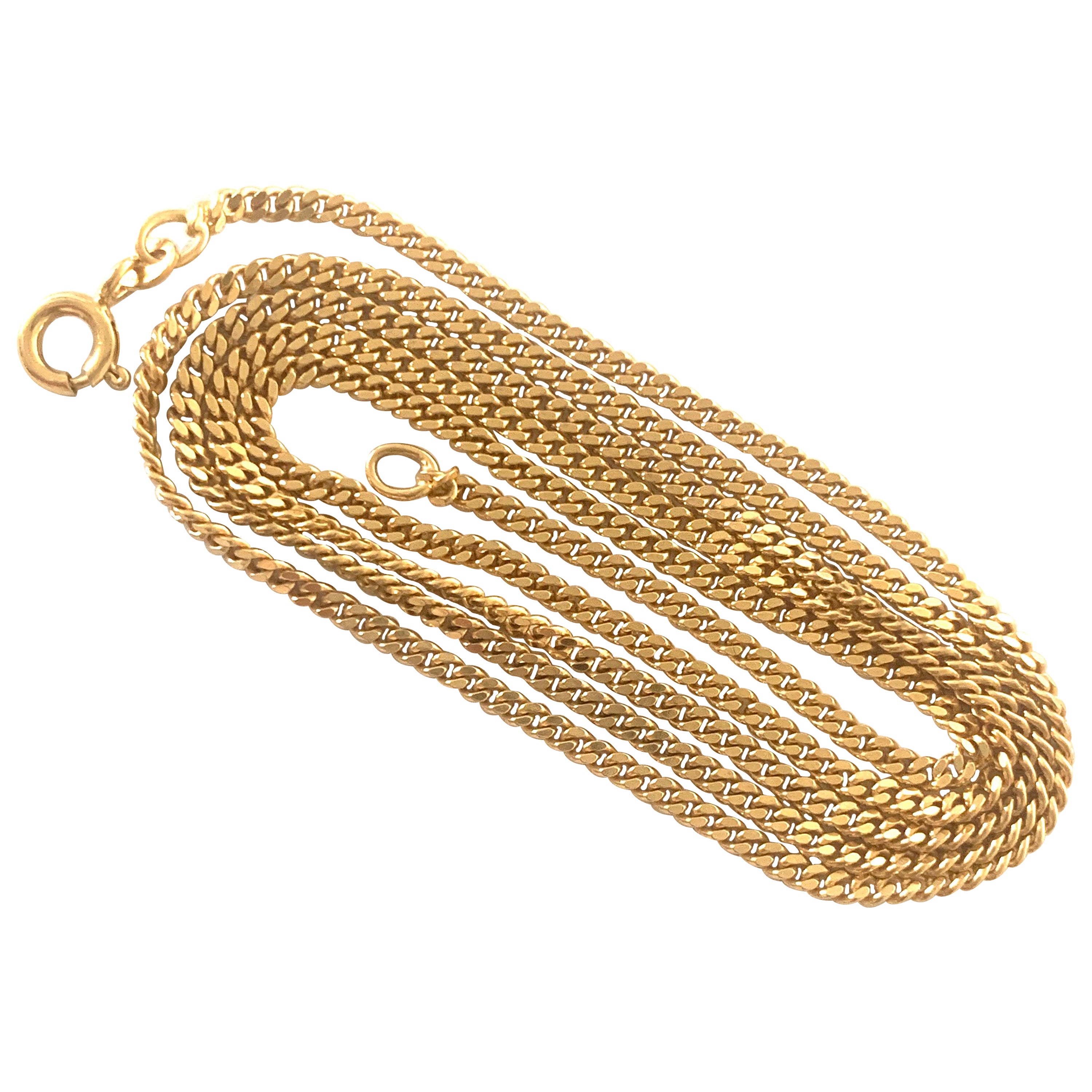 9ct Gold 24" Curb Chain 7.64 grams For Sale
