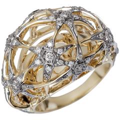 H. Stern Diamond Noble Gold Copernicus Ring 18k Noble Gold, Size 6