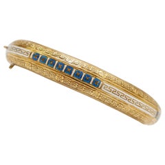 Enamel, 18 Karat Yellow Gold Retrò Bracelet.