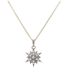 H. Stern Stars 0.15 Carats Diamonds Black Rhodium Noble Gold Pendant Necklace