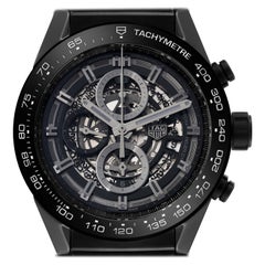 Tag Heuer Carrera Montre chronographe en céramique noire pour hommes CAR2A90 Boîte Card