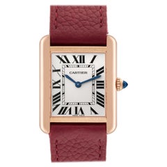 Cartier Tank Solo Silver Dial Rose Gold Steel Ladies Watch W5200024