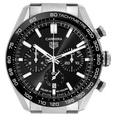 Tag Heuer Carrera Chronograph Black Dial Steel Mens Watch CBN2A1B Unworn