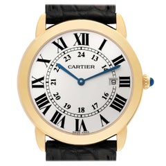 Cartier Ronde Solo 36 mm grande montre pour hommes en or jaune W6700455 non portée
